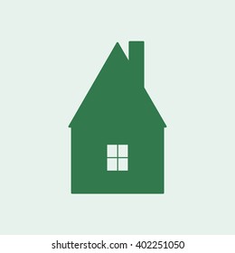 Home icon, vector illustration. Flat design style