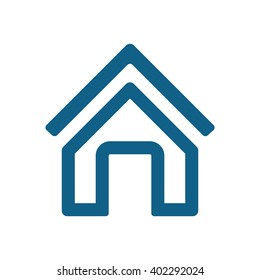 Home icon, vector illustration. Flat design style
