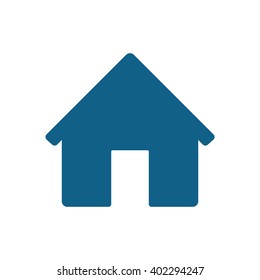 Home icon, vector illustration. Flat design style