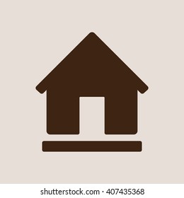 Home  icon, vector illustration. Flat design style