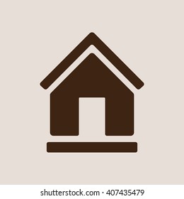 Home  icon, vector illustration. Flat design style