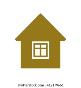 Home icon, vector illustration. Flat design style