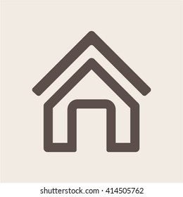 Home  icon, vector illustration. Flat design style