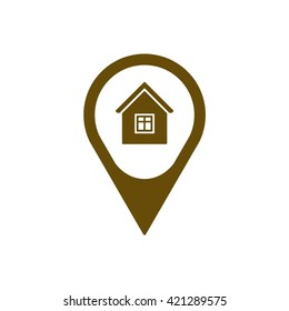  home  icon, vector illustration. Flat design style