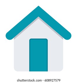 Home icon, vector illustration in flat style