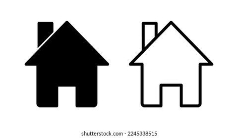 Home icon vector illustration. House sign and symbol
