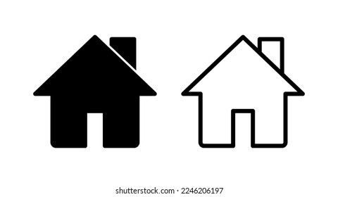 Home icon vector illustration. House sign and symbol