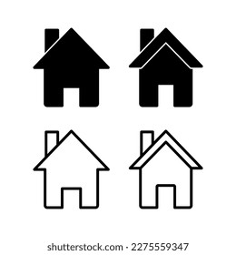Home icon vector illustration. House sign and symbol