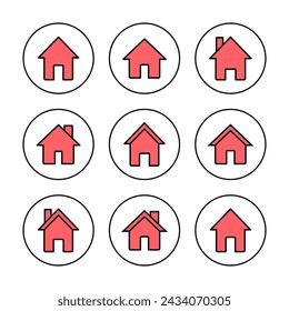 Home icon vector illustration. House sign and symbol