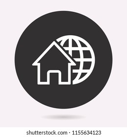 Home icon. Vector illustration isolated. Simple pictogram for graphic and web design.