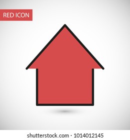 Home icon vector illustration. Linear symbol with thin outline. The thickness is edited. Minimalist style. 
