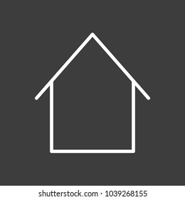 Home icon vector illustration. Linear symbol with thin outline. The thickness is edited. Minimalist style. 