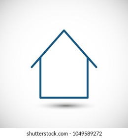Home icon vector illustration. Linear symbol with thin outline. The thickness is edited. Minimalist style. 