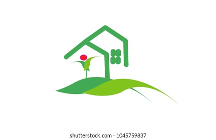 home icon vector illustration logo designer interior