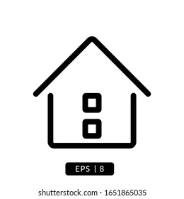Icono de hogar vectorial, ilustración plantilla de logotipo para muchos fines. Aislado sobre fondo blanco.