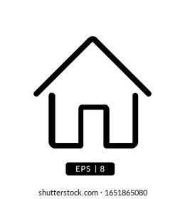 Icono de hogar vectorial, ilustración plantilla de logotipo para muchos fines. Aislado sobre fondo blanco.