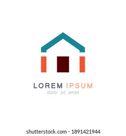 Home icon. Vector illustration on white background