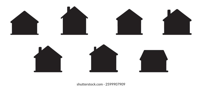 Home Icon vector illustration set