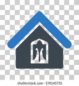 Home icon. Vector illustration style is flat iconic bicolor symbol, smooth blue colors, transparent background. Designed for web and software interfaces.
