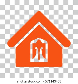 Home icon. Vector illustration style is flat iconic symbol, orange color, transparent background. Designed for web and software interfaces.
