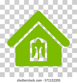 Home icon. Vector illustration style is flat iconic symbol, eco green color, transparent background. Designed for web and software interfaces.