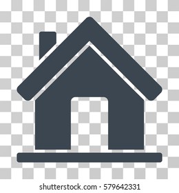 Home icon. Vector illustration style is flat iconic symbol, smooth blue color, transparent background. Designed for web and software interfaces.
