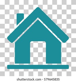 Home icon. Vector illustration style is flat iconic symbol, soft blue color, transparent background. Designed for web and software interfaces.