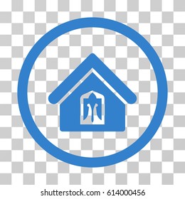 Home icon. Vector illustration style is flat iconic symbol, cobalt color, transparent background. Designed for web and software interfaces.
