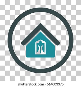 Home icon. Vector illustration style is flat iconic bicolor symbol, soft blue colors, transparent background. Designed for web and software interfaces.