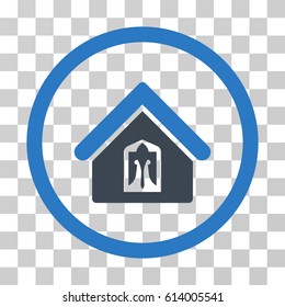 Home icon. Vector illustration style is flat iconic bicolor symbol, smooth blue colors, transparent background. Designed for web and software interfaces.