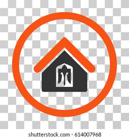 Home icon. Vector illustration style is flat iconic bicolor symbol, orange and gray colors, transparent background. Designed for web and software interfaces.