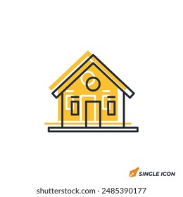 Home icon vector illustration. Home symbol isolated on white background.
