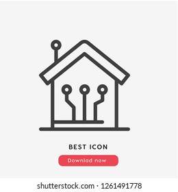 Home Icon Vector. Internet House Symbol. Smart Icon Vector. Control Home Symbol. Linear Style Sign For Mobile Concept And Web Design. Smart Home Symbol. Vector Graphics - Vector.