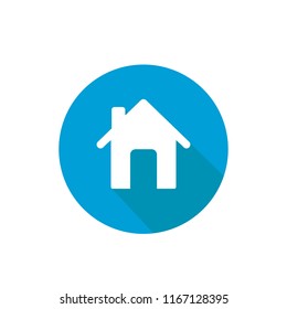 Home icon vector isolated on white background. Trendy home icon in flat style. Template for app, ui, logo and web site. Vector illustration, EPS 10