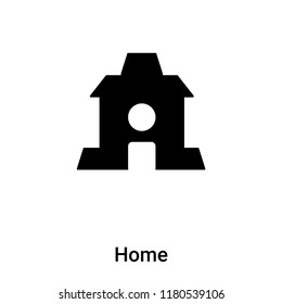 Home icon vector isolated on white background, logo concept of Home sign on transparent background, filled black symbol