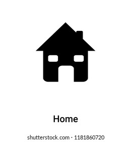 Home icon vector isolated on white background, logo concept of Home sign on transparent background, filled black symbol