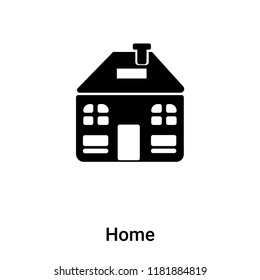Home icon vector isolated on white background, logo concept of Home sign on transparent background, filled black symbol