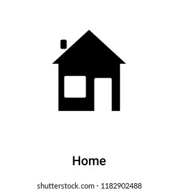Home icon vector isolated on white background, logo concept of Home sign on transparent background, filled black symbol
