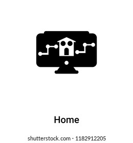 Home icon vector isolated on white background, logo concept of Home sign on transparent background, filled black symbol
