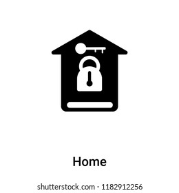 Home icon vector isolated on white background, logo concept of Home sign on transparent background, filled black symbol