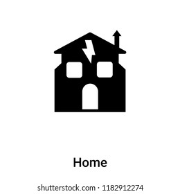 Home icon vector isolated on white background, logo concept of Home sign on transparent background, filled black symbol