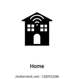 Home icon vector isolated on white background, logo concept of Home sign on transparent background, filled black symbol