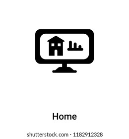 Home icon vector isolated on white background, logo concept of Home sign on transparent background, filled black symbol