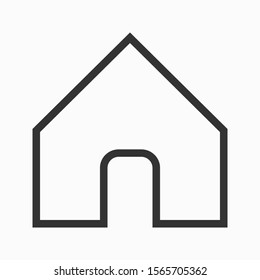 Home icon vector isolated on white background.
