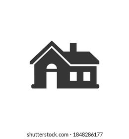 Home Icon Vector Isolated on Black and White Design Graphic