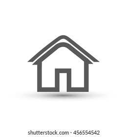 Home icon vector isolated on white background for your design, logo, application, UI.