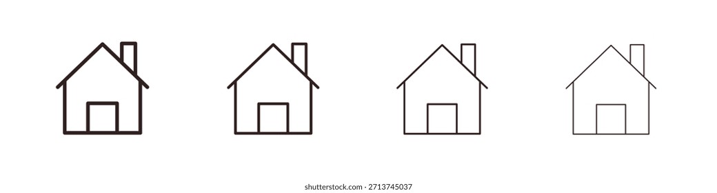 Home-Symbol. Vektorisolierte Piktogramme.
