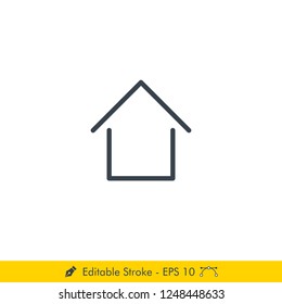 Home Icon / Vector - In Line / Stroke Design