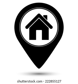Home icon - vector map pointer