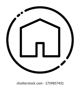 Vector de icono residencial para la interfaz de usuario de aplicaciones móviles